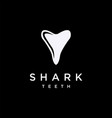 simple minimalist shark teeth logo icon template vector image