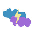 thunder and lightning icon vector image
