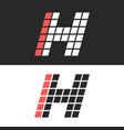 bold letter h monogram logo from black and white vector image vector image