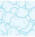 pop art smoke seamless pattern blue vector image