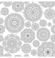 seamless pattern black white round mandalas vector image