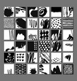set of abstract black and white artistic vector image