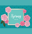 spring sale banner with flowers vector image