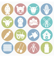 white icons farm vector image vector image