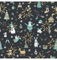 christmas seamless pattern background vector image