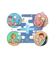 communication people at distance vector image vector image