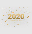2020 happy new year golden text vector image vector image