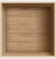 empty open wooden box vector image vector image