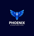 logo phoenix gradient colorful style vector image vector image