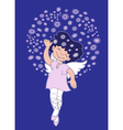 christmas angel girl vector image vector image