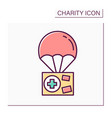 humanitarian aid color icon vector image