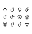 black sexual orientation icons se vector image