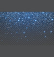 blue glitter sparkle on a transparent background vector image