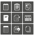 documents icons notepad paper vector image vector image