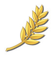 golden olive branch isolated on white background vector image vector image