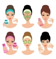 women and cosmetics vector image