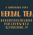 handdrawn inky sans serif alphabet vector image vector image