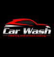 auto detailing and car wash logo design vector image vector image