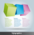 cube infographics vector image