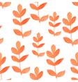 watercolor red leaf seamless pattern vector image