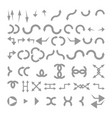 arrows set on white background vector image