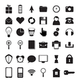 black icons set vector image