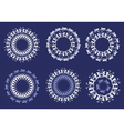 floral ornate pattern set lace style vector image