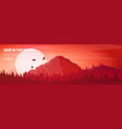 mountains and forest header wild nature landscape vector image
