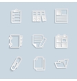 paper document office icons vector image vector image
