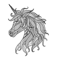 unicorn entangle coloring book vector image