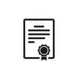 document icon simple linear vector image vector image