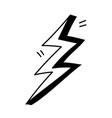 doodle style lightning vector image