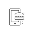 food delivery app line outline icon vector image