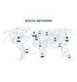social media graphic global network connection vector image vector image