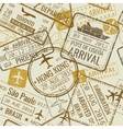 vintage travel visa passport stamps vector image