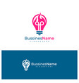 fire bulb logo template creative bulb logo vector image