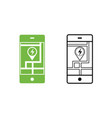 mobile searching for electric car service station vector image vector image