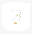 cartoon kid flat goose vector image