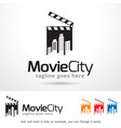 movie city logo template vector image