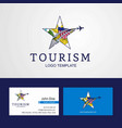 travel virgin islands us flag creative star logo vector image