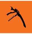 waiter corkscrew icon vector image vector image