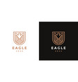 eagle line icon vector image