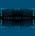 hud cyber tech space futuristic background vector image