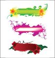 set of hand-drawn banners vector image vector image