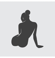 sitting woman icon vector image vector image