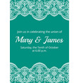 wedding invitation template vector image