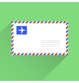 air mail blank letter envelope flat style vector image