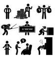 rich poor success failure desperate businessman vector image vector image