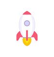 rocket launch space exploration icon vector image