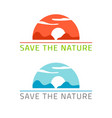 save the nature environment conservation icon vector image